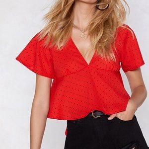 Float That Idea Polka Dot Blouse